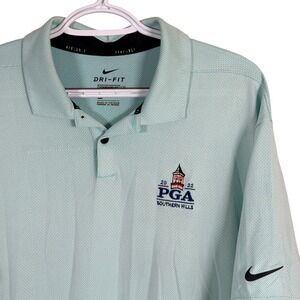 Nike Dri-FIT Golf Polo 2022 PGA Southern Hills Mens XL Mint Green Dri-FIT